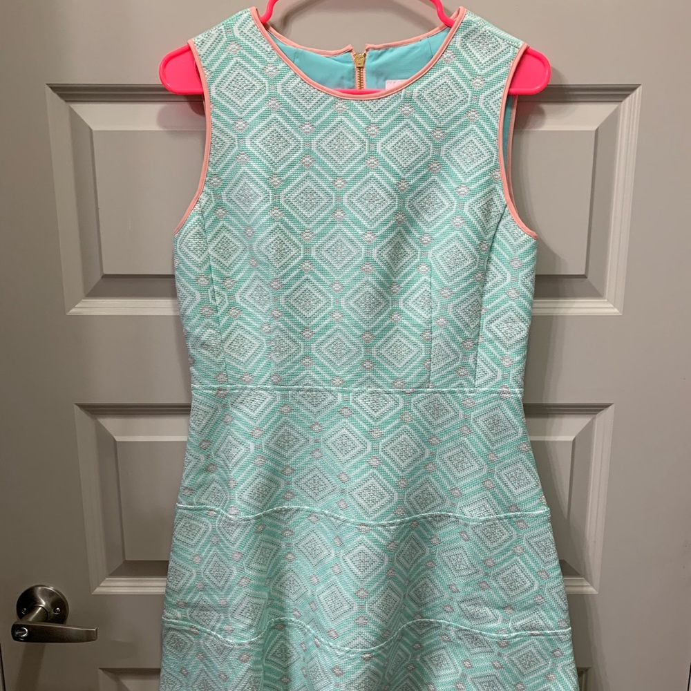 Summer dress with peach trim